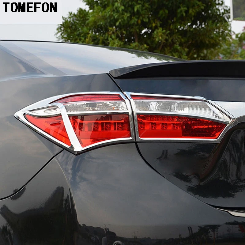 TOMEFON 4 шт. для Toyota Corolla (E170) 2014 2015 ABS хромированный задний фонарь автомобиля накладка