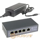 Коммутатор DSLRKIT, 78 Вт, 5 портов, 4 PoE, 802.3af 802.3at, Ethernet PSE14AT