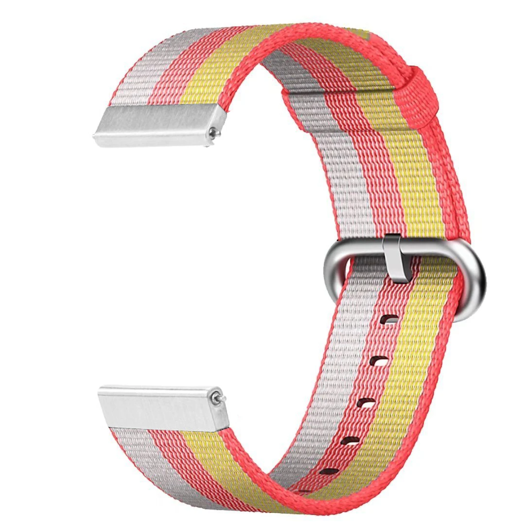 Тканый нейлоновый ремешок для часов Huami Amazfit Pace, сменный Браслет для умных часов, ремешок на запястье, петля 22 мм, нейлоновый ремешок для часов - Цвет: yellow red