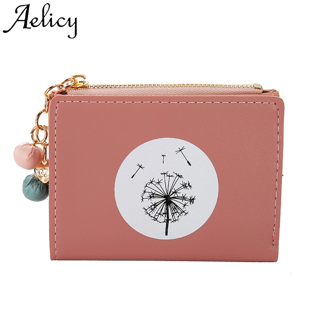 Aelicy Мини женские кошельки короткие высокое качество одноцветная сумка простой
