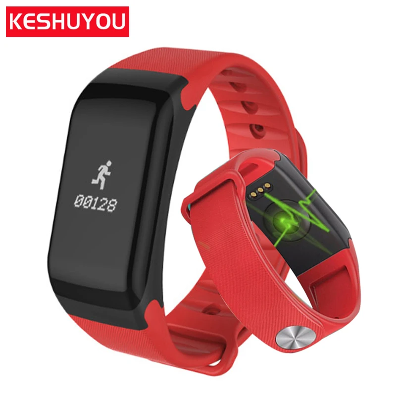 KWSHUYOU F1 pedometer fitness bracelet blood pressure women smart android heart rate monitor band life waterproof | Электроника