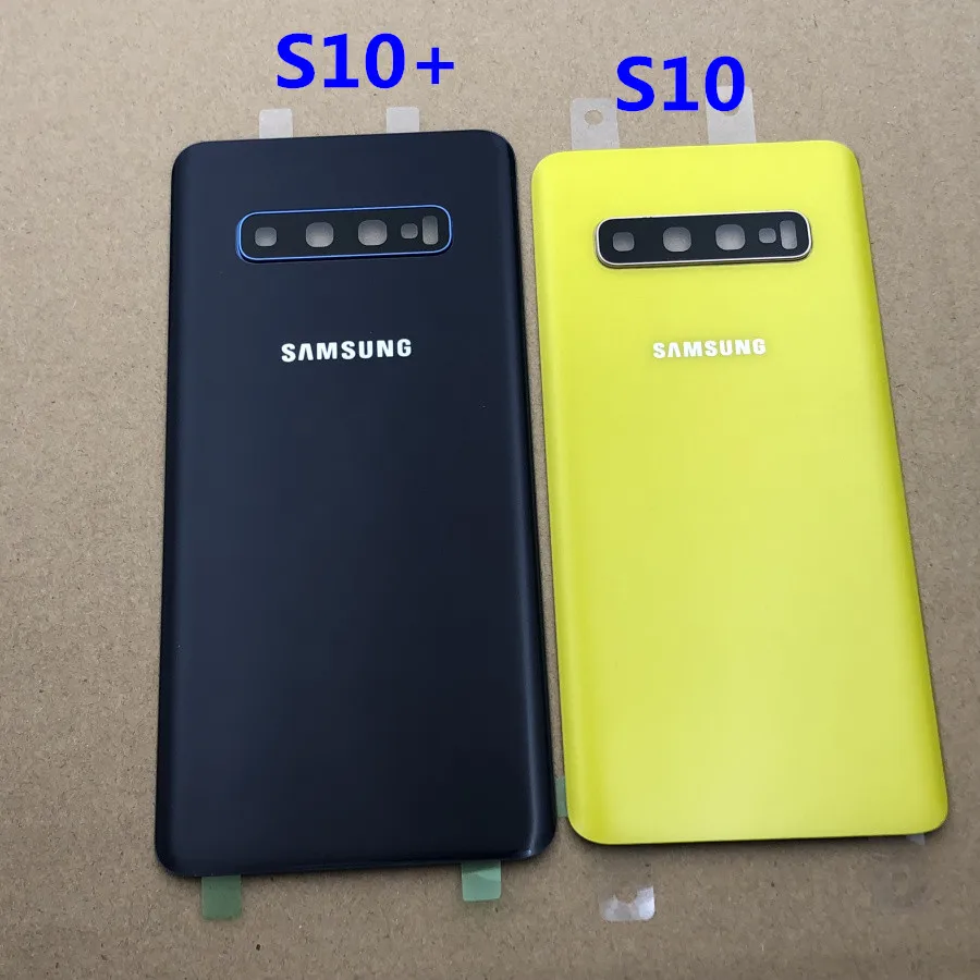 Для SAMSUNG Galaxy S10 G973F S10 Plus G975F Задняя стеклянная крышка батарейного отсека задняя дверь чехол для SAMSUNG S10 S10+ Задняя стеклянная крышка