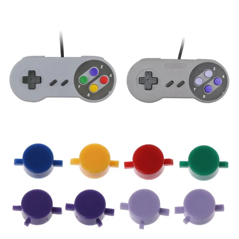 Пластиковые кнопки A B X Y 1 комплект замена для контроллера Nintendo SFC SNES Super