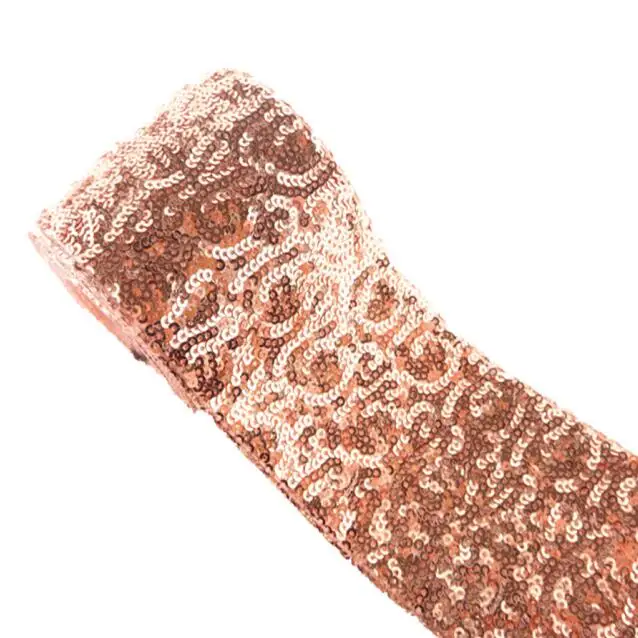 Pink gold 1 ярд " 75 мм блестящая Блестящая лента для волос, аксессуары для волос, швейная ткань, материалы ручной работы, MD190118 - Цвет: Pink gold