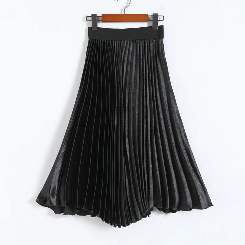 Юбка макси Женская Плиссированная черная серая розовая|summer long skirts|long maxi skirtlong skirt |