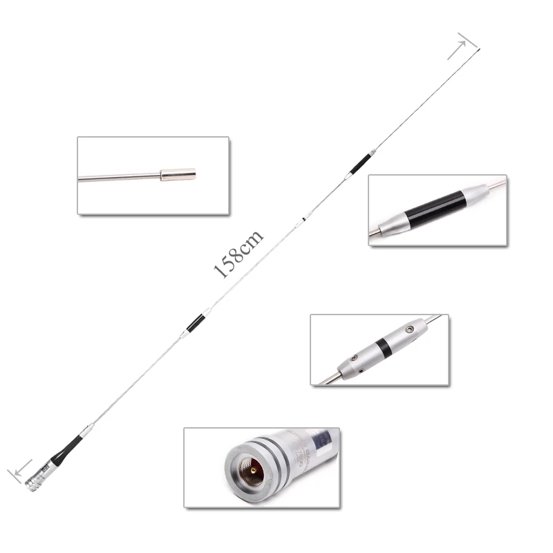 

2022.Diamond SG-7900 Dual band antenna 5.0dB (144MHz) 7.6dB(430MHz) 1.58M Mobile Antenna 144/430Mhz Ham SG7900