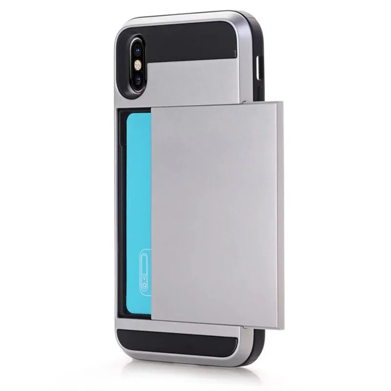 JiBan Slide Card Phone Shell For iphone 6 6s plus X case Armor Cover 7 8 5S cases Wholesale | Мобильные телефоны и