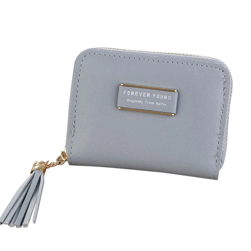 2018 кожаный женский кошелек с застежкой маленький и тонкий кармашком для монет