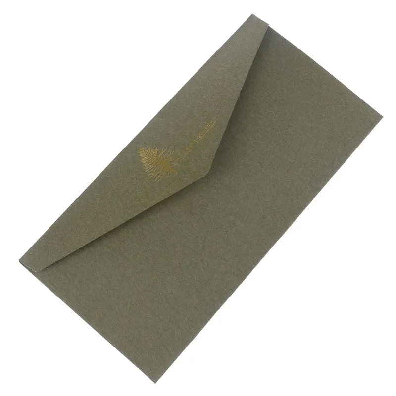 Army green Винтаж тиснение фольгой печатная Бумага конверты для свадьбы письмо-приглашение школьные принадлежности - Цвет: Army green