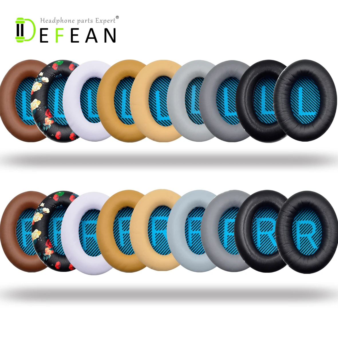 Defean Blue LR сменные амбушюры для Bose QC2 QC15 QC25 QC35 AE 2 2i Вт SoundTrue SoundLink наушники