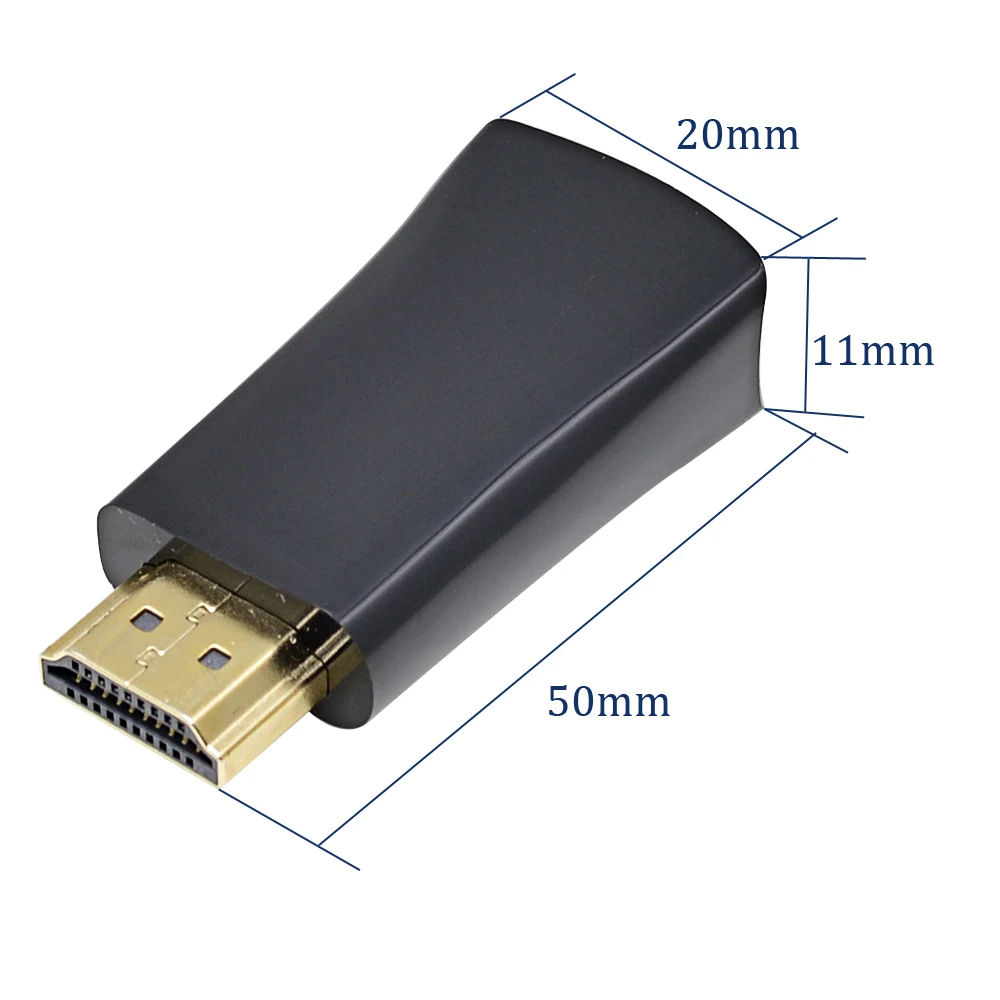 CHIPAL для HDMI в VGA конвертер HDMI2VGA адаптер 1080P Чипсет ПК компьютера ноутбук Настольный
