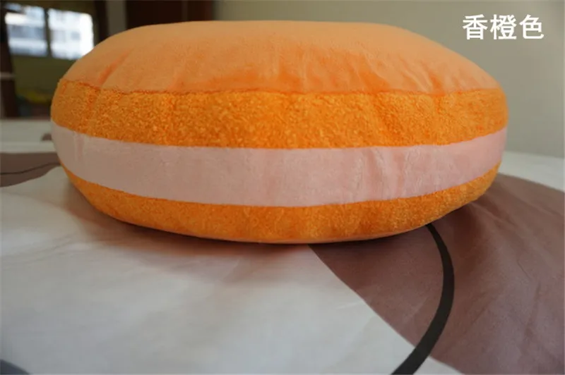 orange 1 шт. 35 см Макарон сэндвич печенье плюшевая подушка Мягкие Пуховые хлопковые подушки для печенья подушки игрушки Детские подарки Домашний декор - Цвет: orange