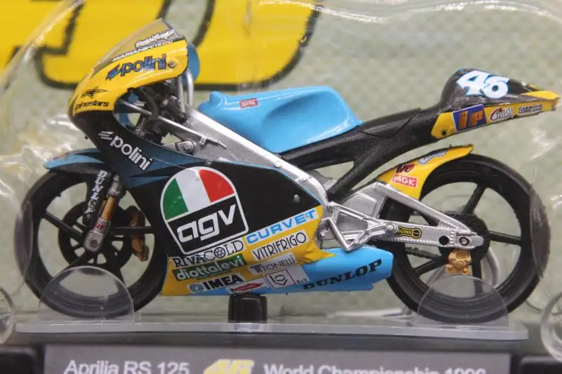 Leo 1:18 Aprilia RS 125 1996 Rossi 125cc модель мотоцикла сплав литья под давлением металлические игрушки подарок на день рождения для детей мальчиков