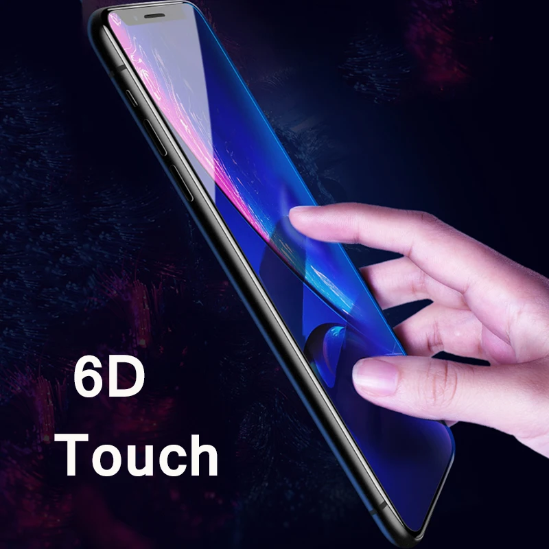 6D закаленное стекло для iPhone 7 Plus XR 8 XS MAX 11 стекло протектор экрана для iPhone 7 Стекло протектор холодный изогнутый край Suntaiho