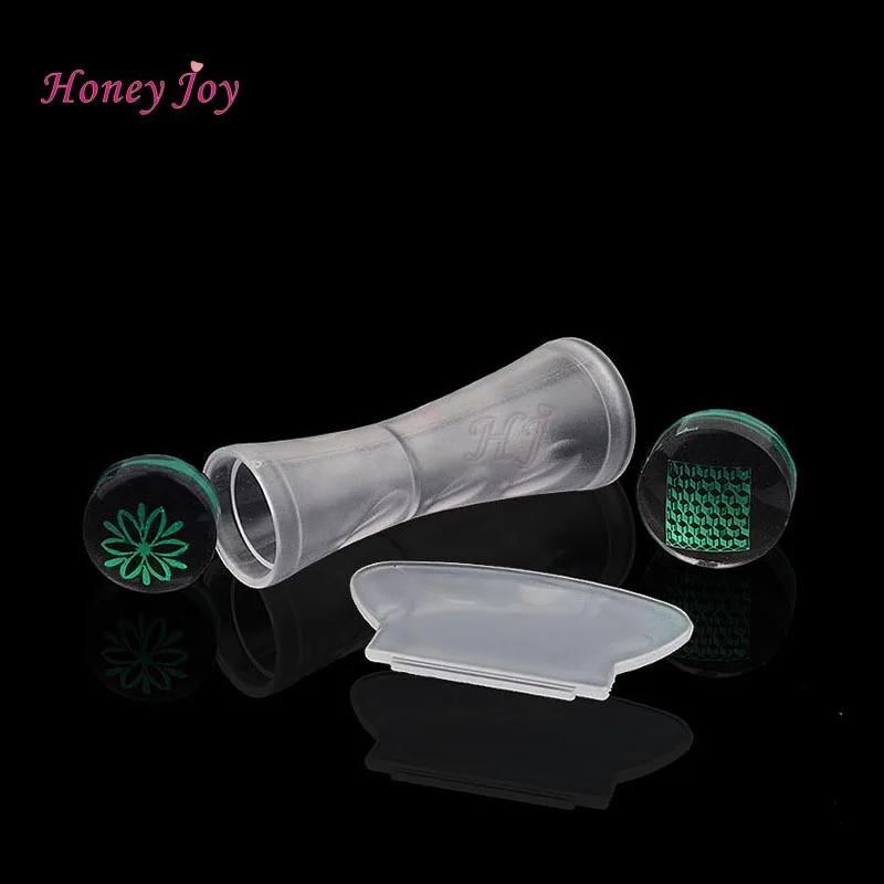 Clear Silicone Double Side Nail Stamper Scraper Set Art Image Print Stamp Stamping DIY Polish Design Manicure Tools | Красота и