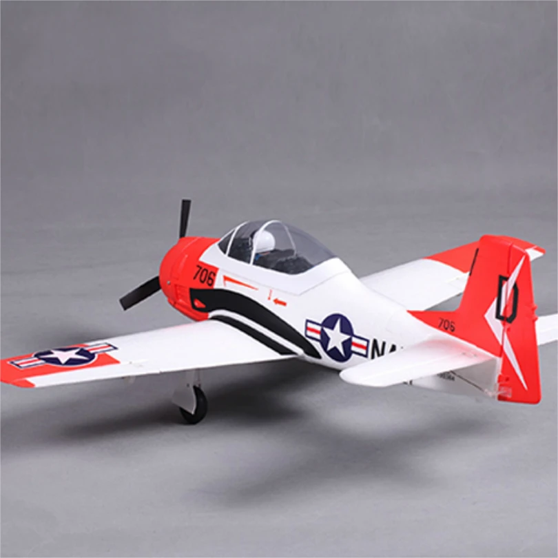 FMS 800 мм Mini T28 T 28 Trojan V2 с рефлекторным гироскопом красный 4CH 2S PNP EPO RC самолет масштаб