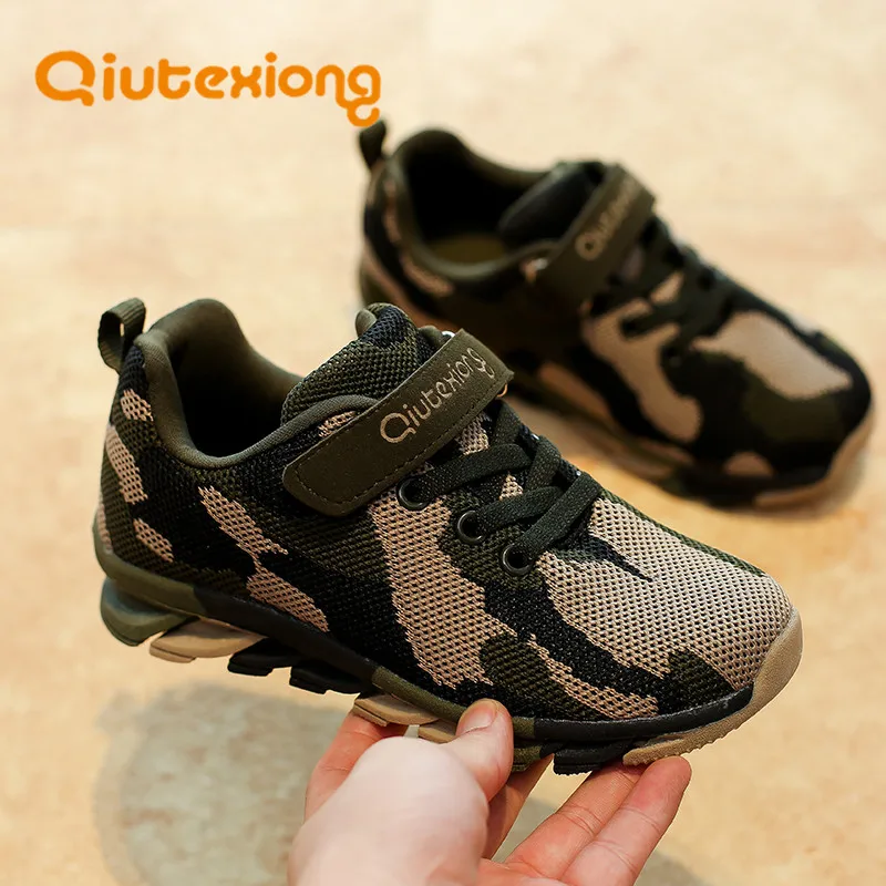 QIUTEXIONG Trainer Children Running Shoes Kids Sneaker Boys Casual For Girls Footwear Sport Breathable Fashion Mesh | Детская одежда и