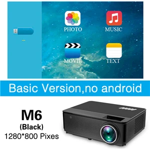ALSTON M6/M6W светодиодный проектор 5500 люмен двойные HIFI колонки дополнительно Android6.0 WiFi bluetooth Поддержка 1080P проектор