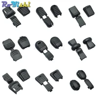 10pcspack zipper pull cord ends for paracord cord tether tip cord lock plastic black