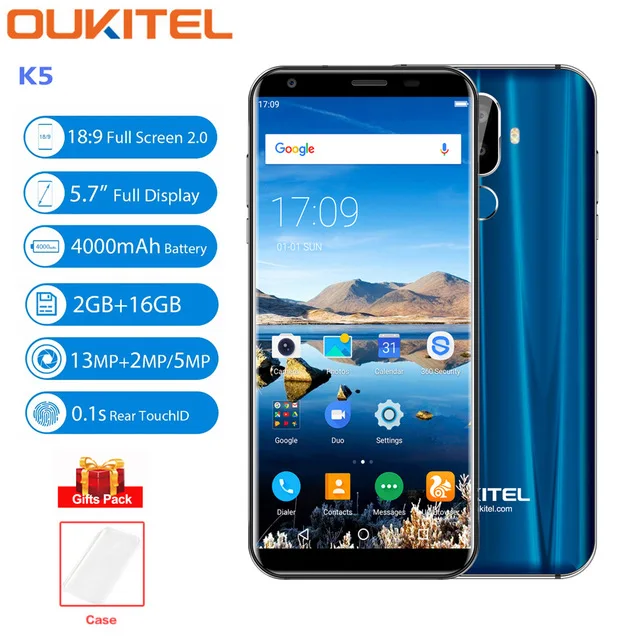 Oukitel K5 5 7 'ཎ: 9 Android 0 2 ГБ Оперативная память 16 Встроенная мобильного телефона