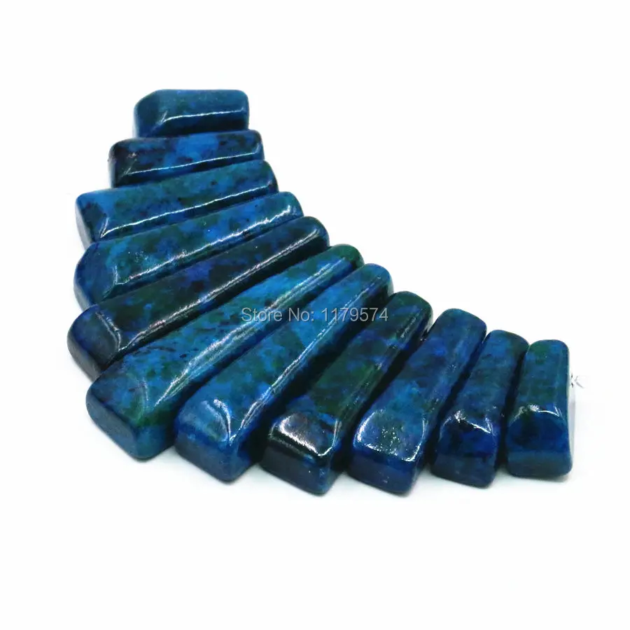 Лидер продаж набор из 40x10 мм азуритовых хрисоколл свободные бусины для