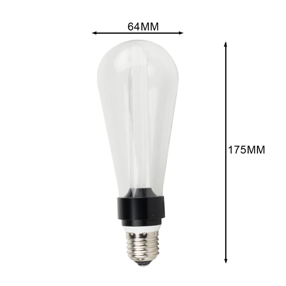 Ampoule светодиодный E27 Edison ламповый светильник, направляющая винтажная лампа ST64, ретро Ностальгический креативный 3 Вт 85 в-264 в, теплый дымчатый серый светодиодный Buster лампы