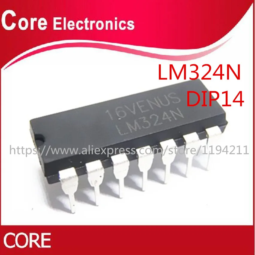 500 шт. LM324N DIP14 LM324 DIP 14 оригинальный IC|Интегральные схемы| |