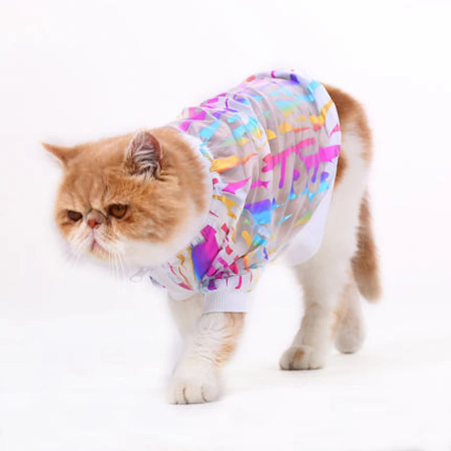 Cat Clothes Summer Sunscreen Shirt Colorful Cloth Pet Jacket Lindo Abrigo Gato Funny Kitten Roupa Shop 90L0085 |
