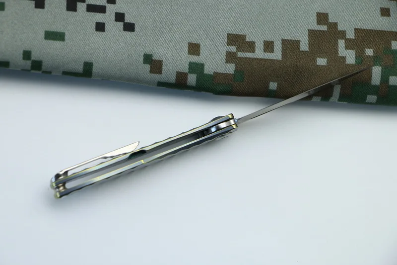 Складной нож TIGEND xiao mai M390 TC4 с титановой гофрированной ручкой карманный