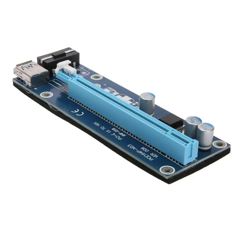PCI-E PCI Express Riser Card 1x to 16x USB 3,0 кабель для передачи данных SATA до 6 Pin источник питания видеокарта Riser для BTC Miner Machine