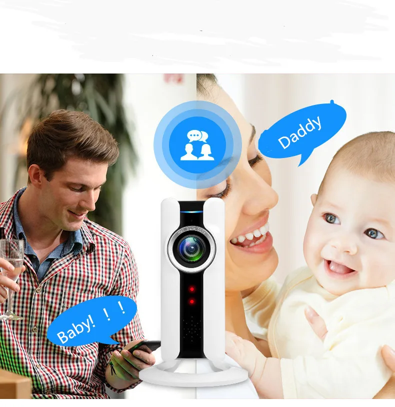 2MP IP камера 180 градусов Рыбий глаз Wi-Fi двухсторонняя аудио видеоняня HD панорамная
