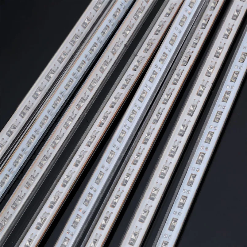 Теплый Белый Метеоритный дождь трубки Рождественская гирлянда светильник