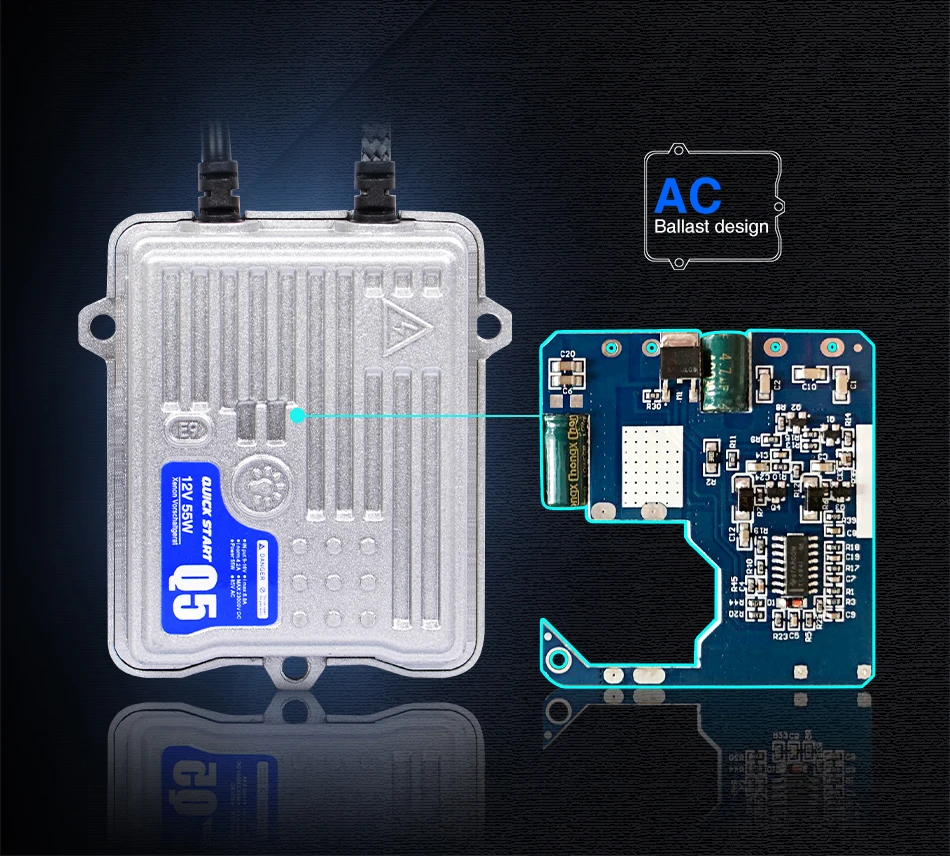 RACBOX 12 В 55 Вт AC Xenon HID тонкий балласт Быстрый Яркий Быстрый старт для ксеноновой головной светильник лампа светильник H1 H3 H4 H7 H11 9005 9006