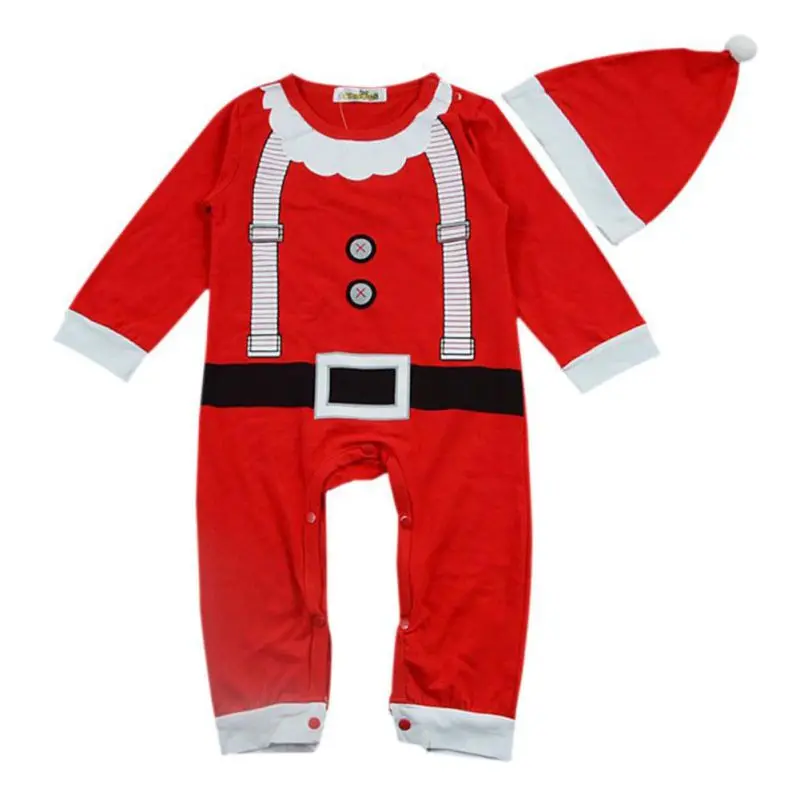 Одежда для маленьких девочек и мальчиков 3 шт./компл. рождественские детские Боди