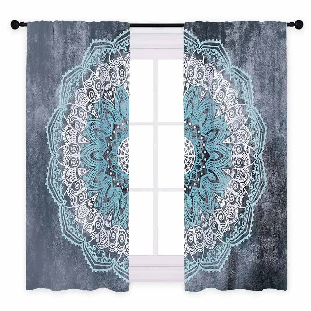 Style F - 2pcs Miracille, мандала, занавески для спальни, светильник, блокировка, тепловая обработка окна, занавески, для гостиной, девичьи занавески, затенение, занавески - Цвет: Style F - 2pcs
