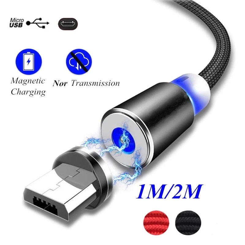 Type C Micro USB кабель зарядное устройство для samsung OnePlus Xiaomi СВЕТОДИОДНЫЙ Магнитный