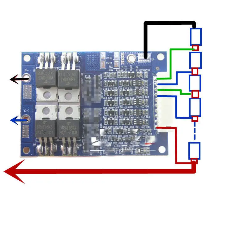 3S до 10S 36V 20A BMS PCM 18650 литий ионный аккумулятор Защитная плата 3 7 V ячеек LiPo18650 4S 5S 6S 7S