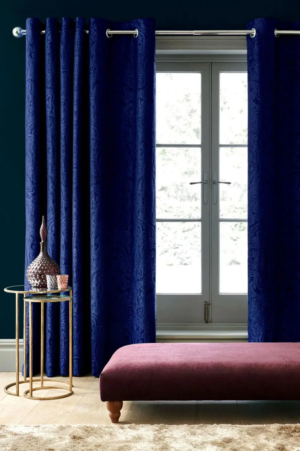 Вельветовые затемняющие шторы с тиснением драпированная панель для гостиной