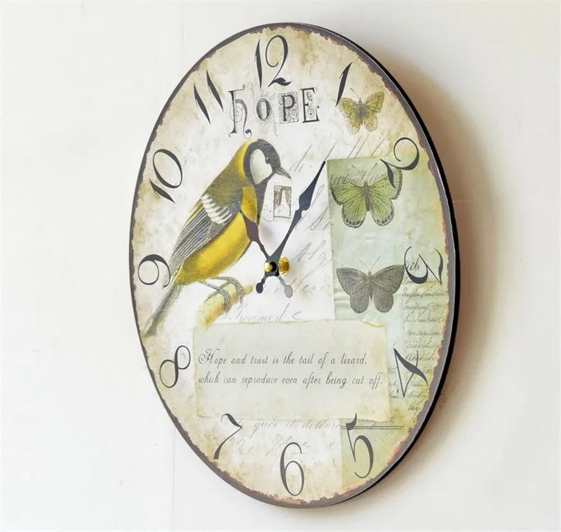 Американская деревня птица настенные украшения Рамка Картина часы для дома