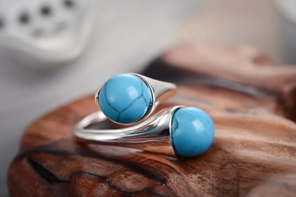Luxury Jewelry Girls Ring New 8-8.5mm Natural Inlay blue STONErs red Coral 925 Lovely Fine RINGS 6 7 8 9# | Украшения и