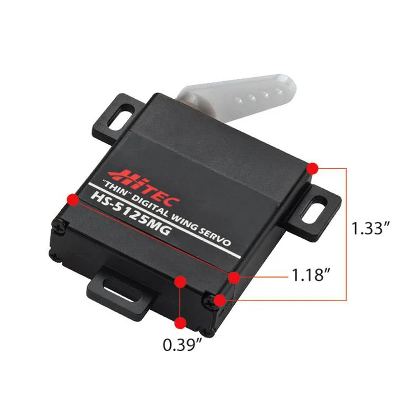 HiTec HS 5125MG тонкий металлический Шестерня крыло цифровой сервопривод 3 5 кг/24 г для RC
