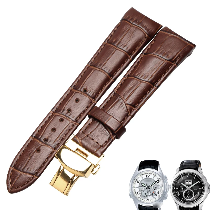 WENTULA часы для Citizen для BL9002 BL9007 BL9000 телячья кожа ремешок из натуральной коровьей кожи кожаный ремешок часы - Цвет ремешка: 4