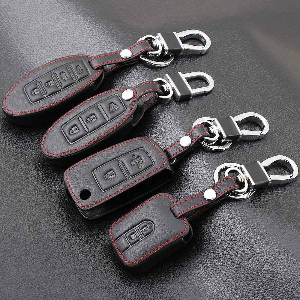 Leather Car Key Case Holder For Nissan Teana X-Trail Qashqai Sylphy Tiida Sunny March Murano Geniss Juke Almera Navara Note | Автомобили и