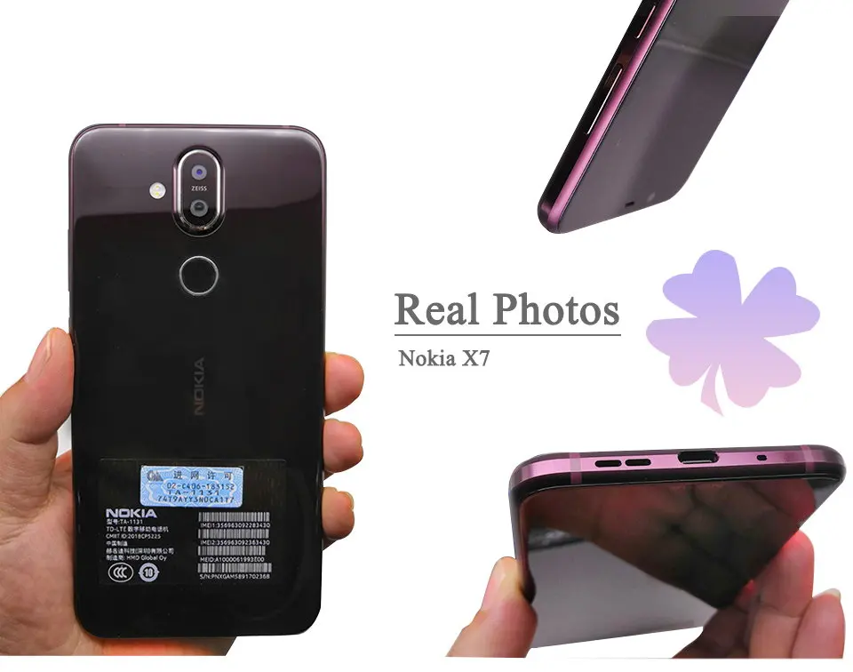 NOKIA X7 6,18 дюймов FHD полноэкранный Android Смартфон Snapdragon 710 Восьмиядерный 3500 мАч Быстрая зарядка OTG Мобильный телефон