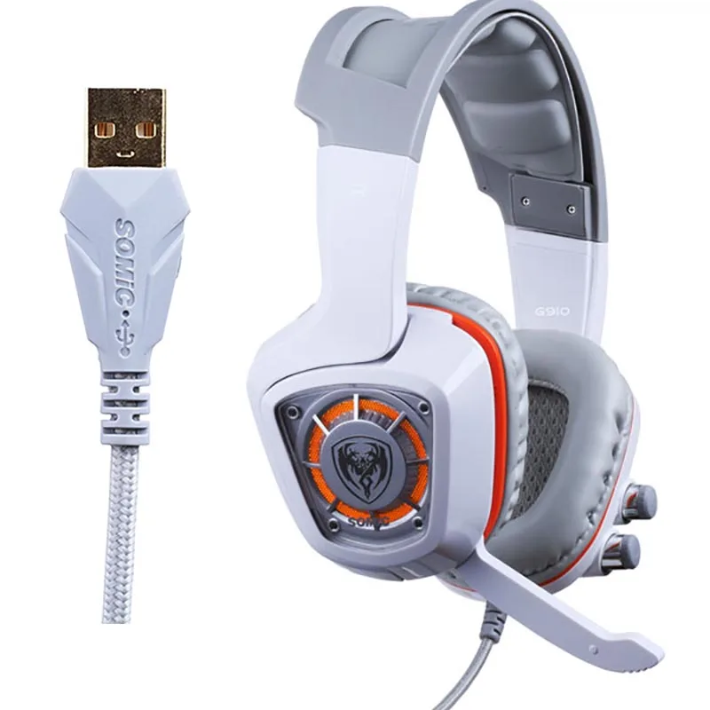 Somic G910 наушники для компьютерных игр USB проводная гарнитура с микрофоном стерео вибрации бас наушники