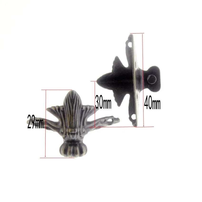 4 шт. антикварные Защитные уголки бронзовая шкатулка для ювелирных изделий