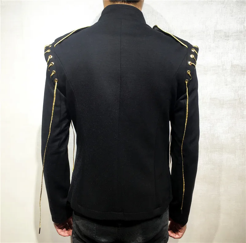 Модные золотые для мужчин пиджаки женщин куртка Королевское Платье Slim Fit Блейзер