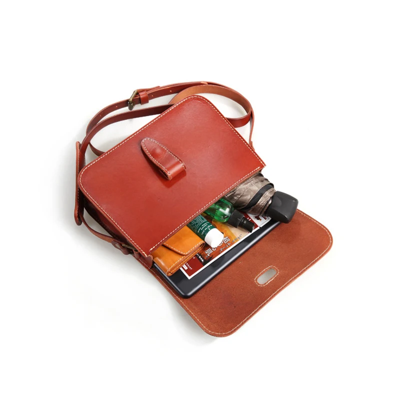 Женская сумка через плечо WOONAM маленькая из телячьей кожи с натуральным лицевым