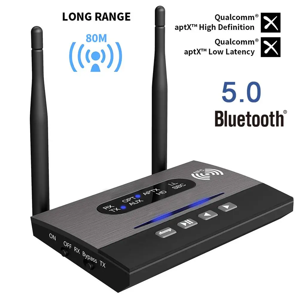 Беспроводной аудио адаптер B22 с дистанционным управлением Bluetooth 5 0 передатчик