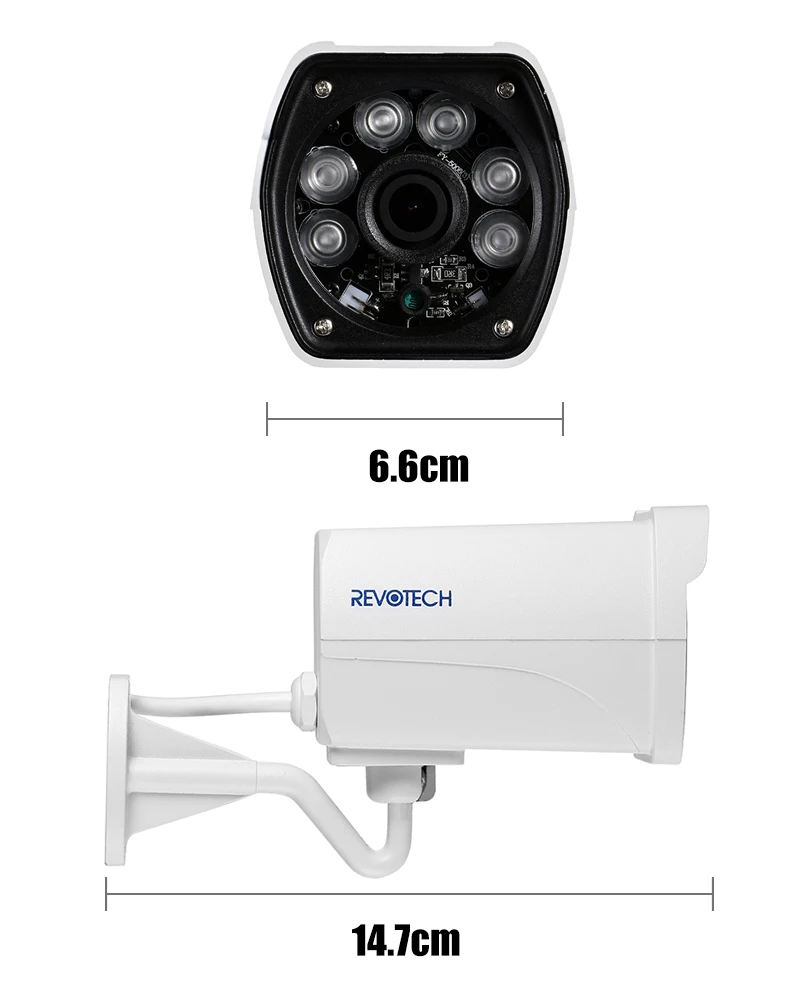 H.265 POE Водонепроницаемая IP-камера 1920 х 1080P 2.0 МП для наружного использования с 6 массивными светодиодами Bullet Security ONVIF Night Vision P2P CCTV Cam On.